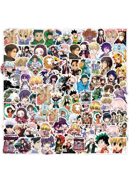 Fildişi Tarzı Jujutsu Kaisen Hunter x Hunter Anime Stickerlar Kaykay Araba Laptop Bisiklet Cool Graffiti Sticker Yapıştırma Çocuk Oyuncak (Yurt Dışından)