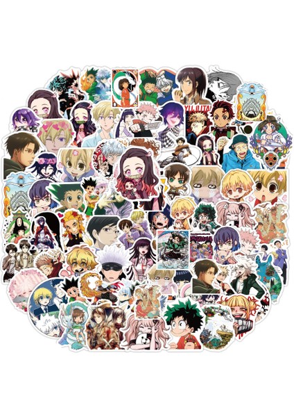 Fildişi Tarzı Jujutsu Kaisen Hunter x Hunter Anime Stickerlar Kaykay Araba Laptop Bisiklet Cool Graffiti Sticker Yapıştırma Çocuk Oyuncak (Yurt Dışından)