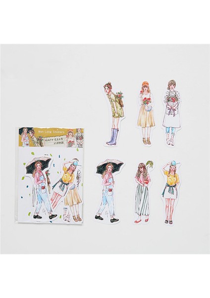 NO.208 Stili Sevimli Kızlar Stickerler Scrapbooking El Kitabı Su Geçirmez Güzellik Moda Kız Etiket Laptop Çocuklar Çocuk Defteri Etiketleri Pegatinas (Yurt Dışından)