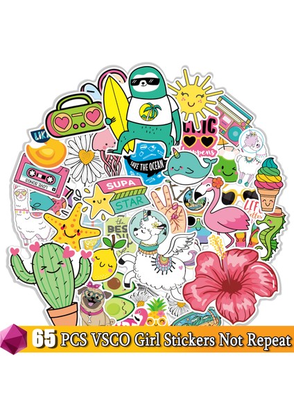 65 Adet Vsco Stili Sevimli Hayvan Evcil Köpek Etiketleri Çizgi Film Kaniş Altın Retriever Köpek Çocuk Oyuncakları Laptop Araba Suya Dayanıklı Bisiklet Sticker Decal (Yurt Dışından)