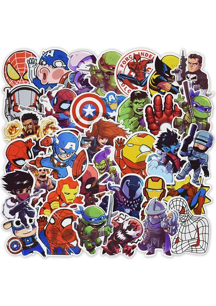 Süper Kahraman Anime Film Sticker'ları Laptop Araba Motosiklet Buzdolabı Bisiklet Gitar Sırt Çantası Çıkartmaları Çizgi Film Su Geçirmez Çıkartmalar (Yurt Dışından) fiyatları