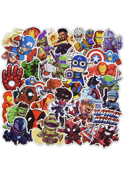 Süper Kahraman Anime Film Sticker'ları Laptop Araba Motosiklet Buzdolabı Bisiklet Gitar Sırt Çantası Çıkartmaları Çizgi Film Su Geçirmez Çıkartmalar (Yurt Dışından) modelleri