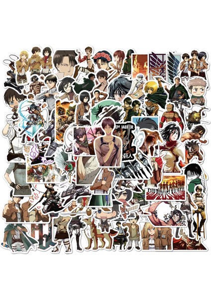 A-100PCS Tarzı Pcs Japon Anime Attack On Titan Çıkartma Seti Dıy Oyuncak Gitar Scrapbook Kaykay Snowboard Valiz Graffiti Için (Yurt Dışından)