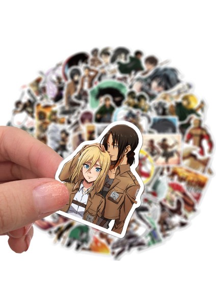 A-100PCS Tarzı Pcs Japon Anime Attack On Titan Çıkartma Seti Dıy Oyuncak Gitar Scrapbook Kaykay Snowboard Valiz Graffiti Için (Yurt Dışından)