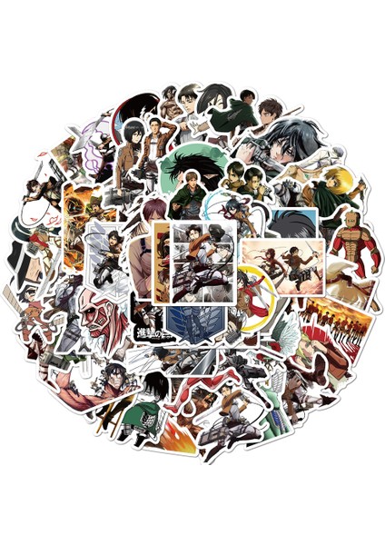 A-100PCS Tarzı Pcs Japon Anime Attack On Titan Çıkartma Seti Dıy Oyuncak Gitar Scrapbook Kaykay Snowboard Valiz Graffiti Için (Yurt Dışından)