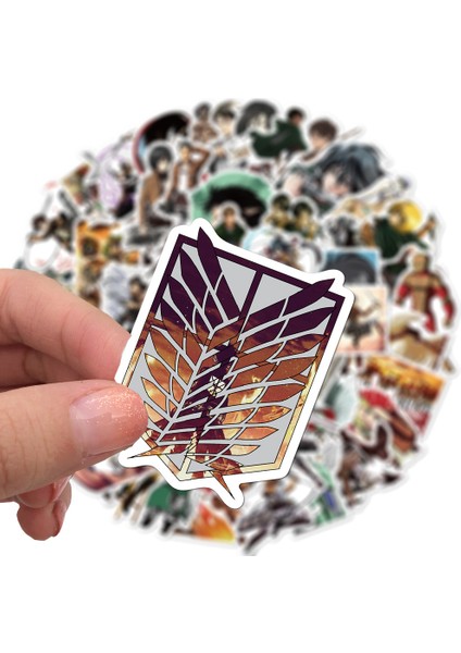 A-100PCS Tarzı Pcs Japon Anime Attack On Titan Çıkartma Seti Dıy Oyuncak Gitar Scrapbook Kaykay Snowboard Valiz Graffiti Için (Yurt Dışından)