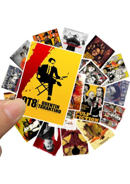 E163 (24 Adet) Stili Quentin Tarantino Filmi Pulp Fiction ve Kill Bill Stickerları Dıy Laptop Valiz Buzdolabı Süslemesi Su Geçirmez Oyuncak Sticker (Yurt Dışından)