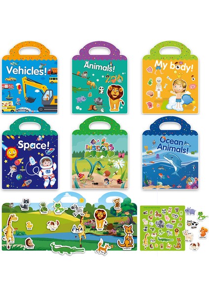 Turuncu Tarzı Çocuklar Çizgi Film Komik Hayvan Böcek Okyanus Öğrenme Algı Sahne Stickerlar Kendin Yap Etiket Kitabı Eğitici Oyuncaklar - Turkish (Yurt Dışından) modelleri