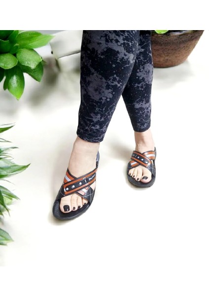 Kadın Çapraz Bant 4 Nokta Ortopedik Ev ve Dışarı Terliği modelleri