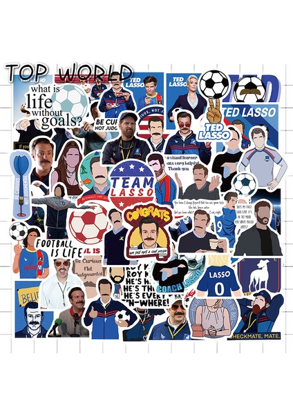 10 Adet Rastgele Sl Stili Pcsset Çizgi Dizi Ted Lasso Tv Şovu Karışık Grafiti Stickerları Bagaj Diy Kasa Kaykay Stickerlar Dizüstü Bilgisayar Kask Gitar (Yurt Dışından) fiyatları