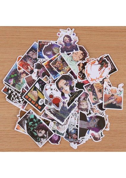 Çizgi Film Anime Demon Slayer Sticker Kaykay Motosiklet Gitar Kız Graffiti Su Geçirmez Pvc Sanat Etiketleri (Yurt Dışından)