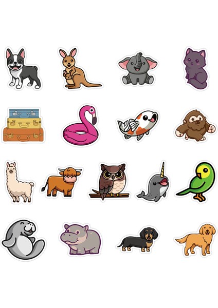 Çoklu Stil Çocuk Oyuncakları Için Pcs Sevimli Hayvan Karikatür Sticker Kayak Tahtası Buzdolabı Telefon Gitar Motosiklet Seyahat Çıkartma Etiket Eğlencesi (Yurt Dışından)