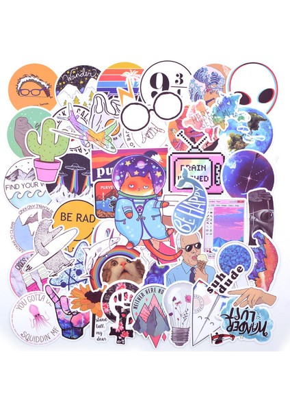 50 Güzel B Stili Sıcak Moda Sevimli Sticker Paketi Vsco Kızı Için Laptop Gitar Bagaj Kaykay Araba Oyuncak Sticker Etiket (Yurt Dışından)