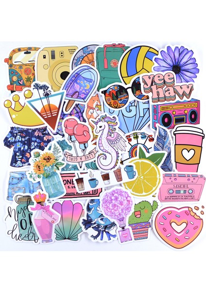 50 Güzel B Stili Sıcak Moda Sevimli Sticker Paketi Vsco Kızı Için Laptop Gitar Bagaj Kaykay Araba Oyuncak Sticker Etiket (Yurt Dışından)