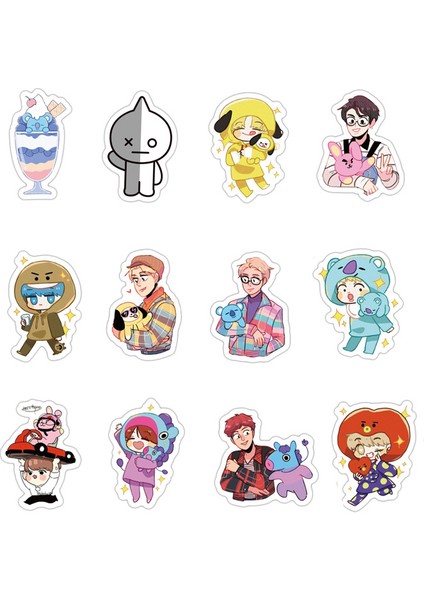 60 Adet Bir Stil Sevimli Ifade Etiketleri Çizgi Film Q Versiyon Kore Kombinasyon Sticker Valiz Laptop Defter Buzdolabı Çocuklar Için (Yurt Dışından) fırsatları