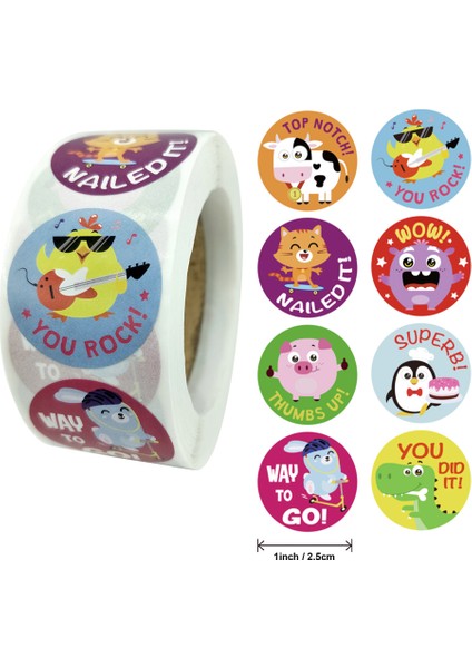 1 Rulo B Stili Rulo Dizüstü Bilgisayar Etiketleri Ödül Motivasyon Hayvan Sticker Oyuncaklar Hayvanat Bahçesi Sevimli Stickerlar Telefon Üzerinde (Yurt Dışından) fiyatları