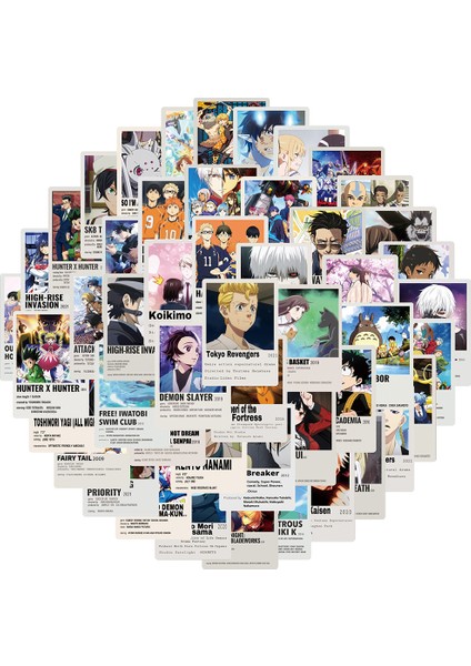 Gri Stil Jujutsu Kaisen Hunter x Hunter Anime Stickerlar Kaykay Araba Laptop Bisiklet Cool Graffiti Sticker Yapıştırma Çocuk Oyuncak (Yurt Dışından)