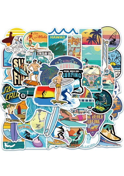 Yaz Sörf Çıkartması Plaj Seyahat Grafiti Sörf Çıkartmaları Valiz Sörf Tahtası Dizüstü Bilgisayar Bisiklet Tablet Su Şişesi Için Dıy (Yurt Dışından)