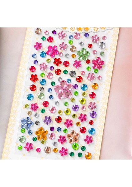 1 Sayfa Yıldız Stili 4 Levha 3D Taş Yapışkanlı Mücevher Çocuklar Çocuklar Dıy Sanat El Sanatları Parlak Düz Geri Taş Kristal Sticker Kızlar (Yurt Dışından) indirimleri