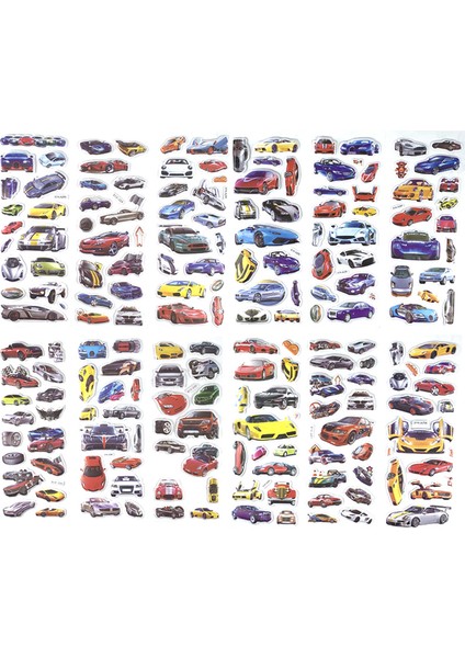 Araba Tarzı Çocuklar Için Sevimli Hayvanlı Mini 3D Sticker Seti - Hediyelik Pvc Sticker Seti (Yurt Dışından)