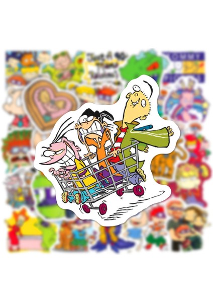 50 Adet Tarzı Çizgi Film Anime Rugrataris Graffiti Sticker Çocuk Klasik Oyuncak Su Geçirmez Motosiklet Bavul Gitar Telefon Süsleme Etiketi (Yurt Dışından) indirimleri