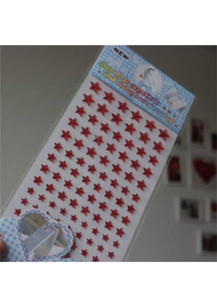 Kırmızı Stil Farklı Boyutlar, Karışık Renkler Kristal Akrilik Beş Köşeli Yıldız Sticker Çocuk Oyuncakları Kendinden Yapışkanlı Taşlar Sticker Çocuklar (Yurt Dışından)