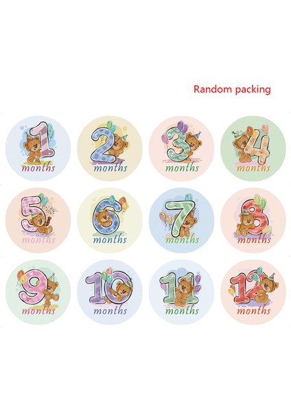 No.3 Tarzı Aylık Sticker Bebek Fotoğrafçılık Milestone Anı Ayda Yeni Doğmuş Çocuklar Anma Kartı Numarası Fotoğraf Aksesuarları (Yurt Dışından)