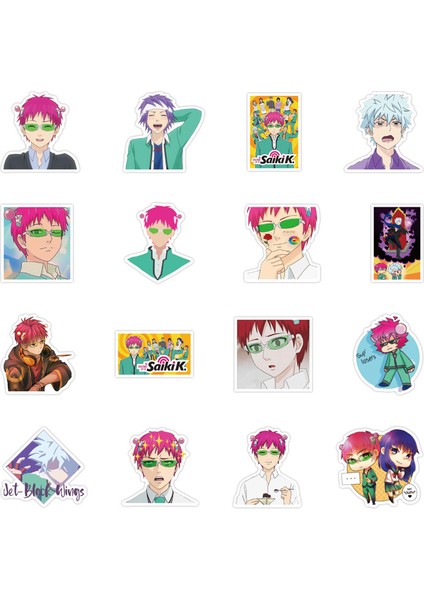 50 Kuang Du Tarzı Anime Saiki K'nın Felaket Dolu Hayatı Sticker Çıkartmaları Saiki Kusuo Sticker Laptop Kaykay Motosiklet Çocuklar Kendi Kendine Yapışkan Oyuncaklar Için (Yurt Dışından)