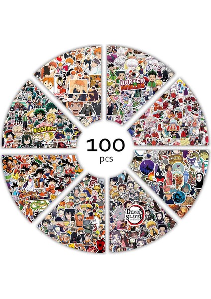 Çoklu Stil Anime Sticker Şeytan Öldürücü Avcı x Graffiti Kendin Yap Valiz Laptop Kaykay Telefon Etiket Sticker Oyuncakları (Yurt Dışından)