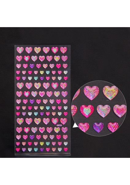AY094-06 Stili Parlak Sihirli Kristal Aşk Yıldız Sticker 3D Parıldayan Taş Üç Boyutlu Sticker Telefon Defter Günlük Dıy Hediye Dekorasyon Kız Için (Yurt Dışından)