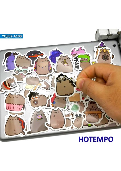 Karikatür Sevimli Şişman Kediler Kawaii Eğlenceli Stickerlar Kızlar Çocuklar Öğretmen Okul Hediye Kendin Yap Mektup Günlüğü Scrapbooking Çıkartma (Yurt Dışından)