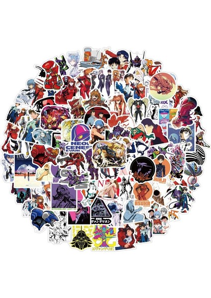 50 Adet Tarzı Çocuk Grafiti Kaykay Bilgisayar Defter Araba Sticker Oyuncak Kask Etiketleri Için Evangelion Japon Anime Çizgi Film Çıkartmaları (Yurt Dışından) modelleri