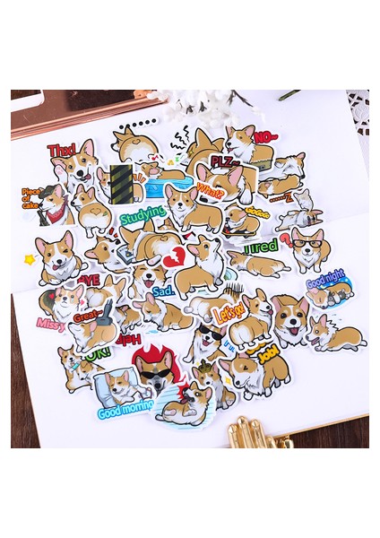 No.2 Tarzı Sevimli Köpek Yapıştırma Etiketleri Yaratıcı El Yapımı Scrapbooking Sticker Dekoratif Sticker Dıy El Sanatı Fotoğraf Albümleri (Yurt Dışından) indirimleri