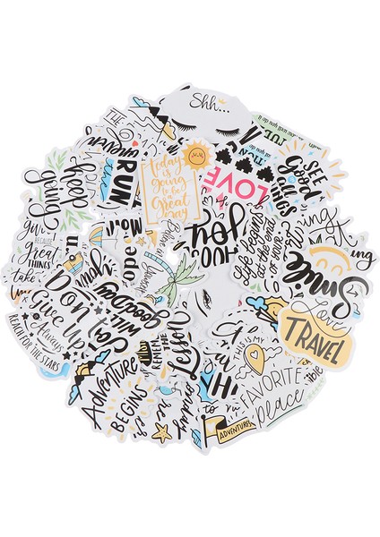 No.31 Tarzı Motivasyonel Sözler Çıkartmaları Su Geçirmez Stickerlar, Laptop, Kaykay ve Defter Tasarımları Için - Dıy Tasarım Çıkartmaları (Yurt Dışından)