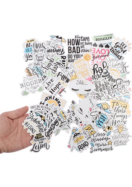 No.31 Tarzı Motivasyonel Sözler Çıkartmaları Su Geçirmez Stickerlar, Laptop, Kaykay ve Defter Tasarımları Için - Dıy Tasarım Çıkartmaları (Yurt Dışından)