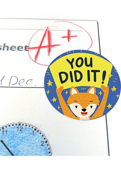 Kırmızı Stil Çocuklar Için Hayvan Ödül Stickerları Rulo - Okul Öğretmen Malzemeleri Için Sevimli Stickerlar (Yurt Dışından) fırsatları