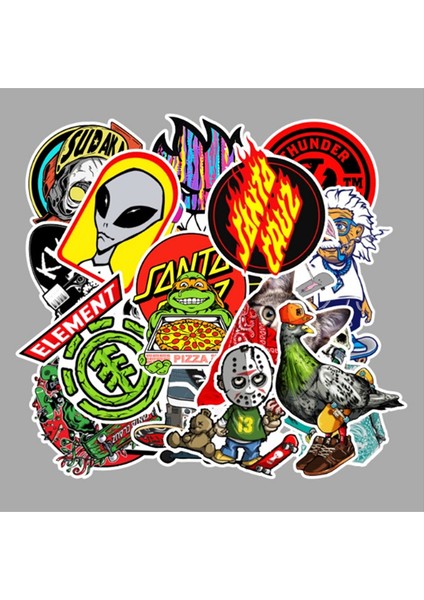 BP063 Stili Çocuklar Için Karikatür Kaykay Etiketleri Gitar Valiz Graffiti Sticker Çocuk Klasik Oyuncak (Yurt Dışından) fiyatları