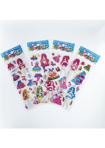 Stil 14 Stil 12 Sayfa Paket Sevimli Toplu 3D Dolgu Etiketler Çocuklar Için Scrapbooking Dizüstü Bilgisayar Cep Telefonu Dekorasyon Kız Erkek Doğum Günü Hediyesi (Yurt Dışından)