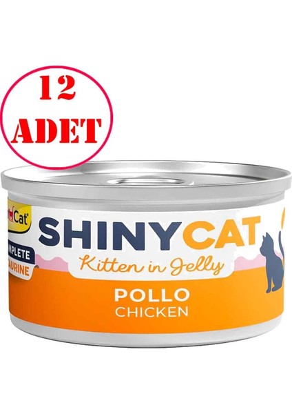 Shiny Cat Tavuklu Yavru Kedi Konservesi 70 gr 12 Ad