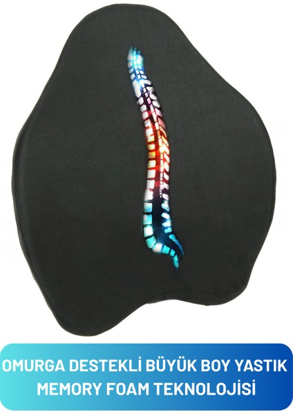 Visco Bel Yastığı Sırt Minderi Ortopedik Visko Yastık Bel Sırt Destek Minderi
