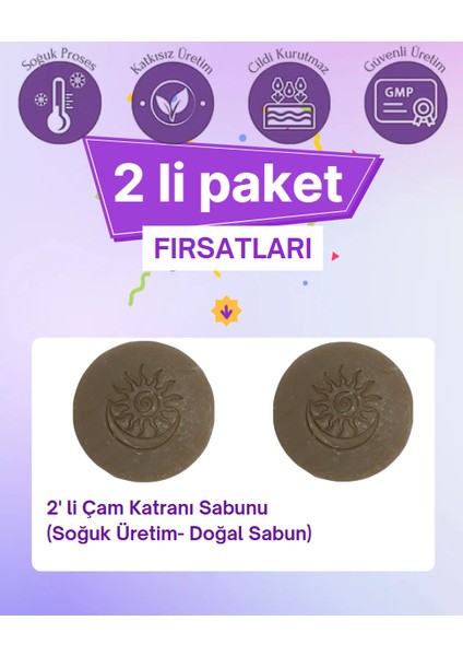 - Çam Katranı Sabunu- Naturel 2’li