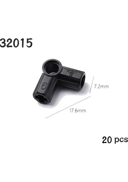Yapı Taşları Dıy Teknik Parçaları Aks Pim Konektörleri 32034 32015 32014 2853 3713 22961 14720 48496 Moc Tuğlaları Eğitim Oyuncak Renk: 32015 20PCS (Yurt Dışından)