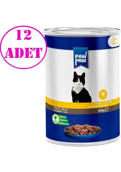 Kedi Konservesi Tavuklu 400 gr 12 Ad