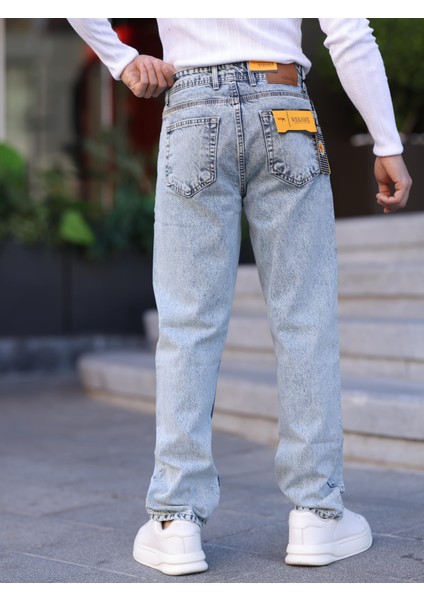 Erkek Baggy Fit Casual Denim Kot Pantolon