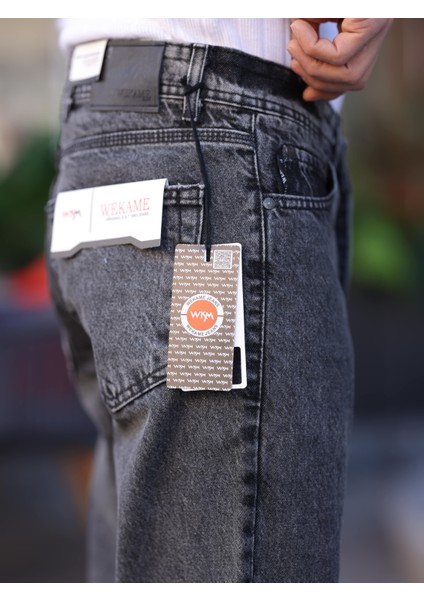 Erkek Baggy Fit Casual Denim Kot Pantolon