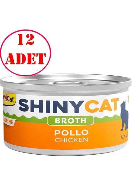 Gimcat Shinycat Kedi Konservesi Soslu Tavuklu 70 gr 12 Ad