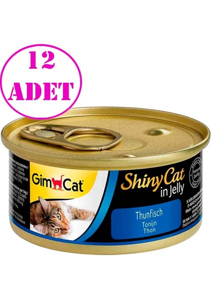 Gimcat Shiny Cat Jel Içinde Ton Balıklı Kedi Konservesi 70 gr 12 Ad fiyatları