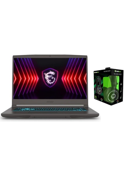 Msı Thın 15 I7 12650H 16GB 512GB M.2 SSD B12UC-1479XTR Atl1 15.6" Fdos Oyuncu Bilgisayar+ Gamemax Kulaklığı Taşınabilir Bilgisayar
