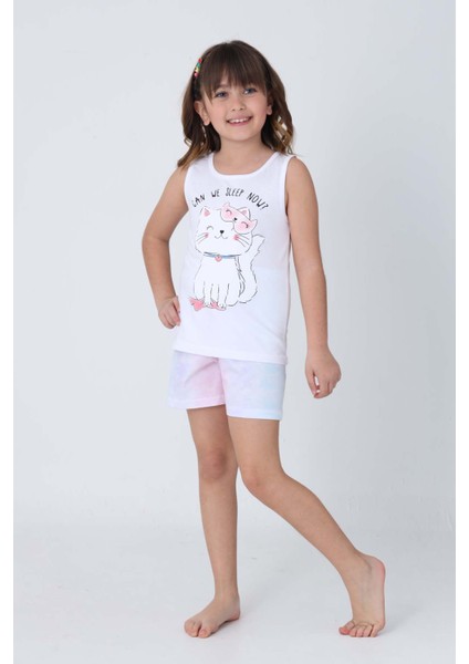 Kız Çocuk Pamuklu Sıfır Kollu Şortlu Takım fiyatları