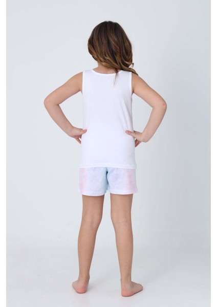 Kız Çocuk Pamuklu Sıfır Kollu Şortlu Takım modelleri